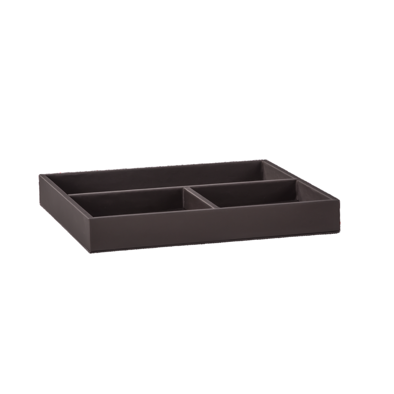 Aliseo - Contenitore con tre scomparti Londoner Taupe 250 x 30 x 200 mm