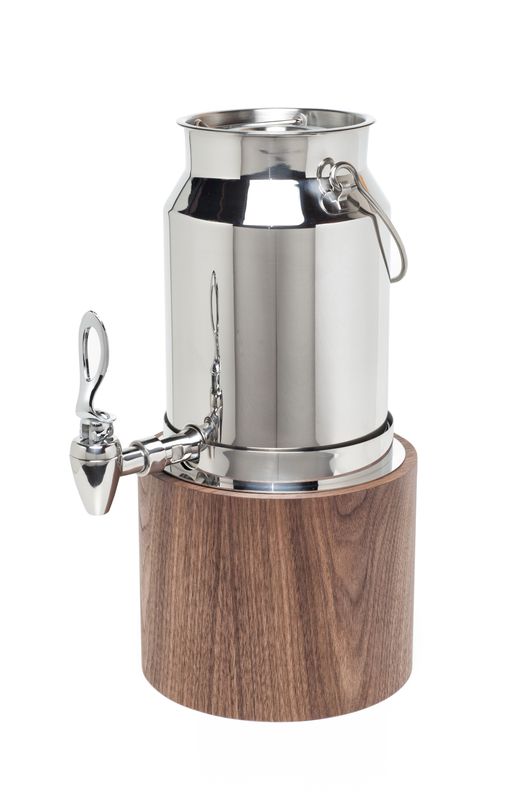 Yegam - Distributore latte con base legno 5 l Frassino
