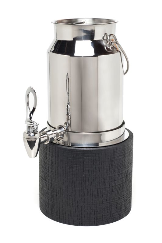 Yegam - Distributore latte con base legno 5 l Nero