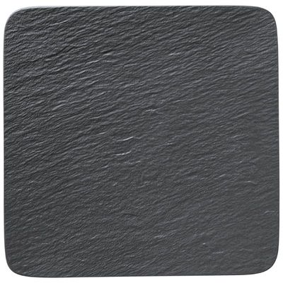 Villeroy &amp; Boch, The Rock Black Shale - Piatto piano quadrato 32 x 32 cm