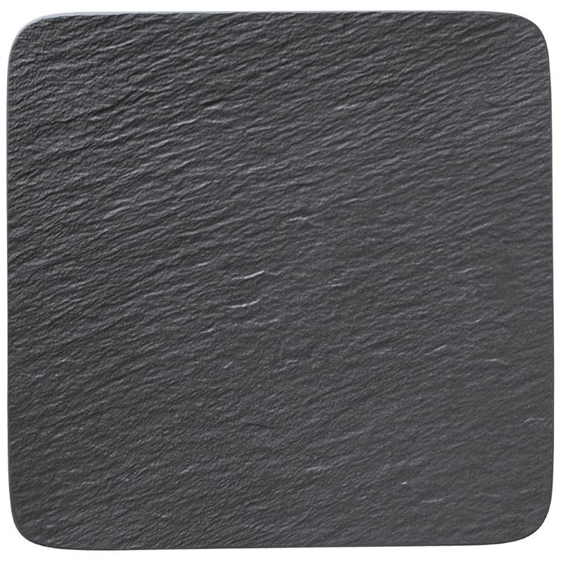 Villeroy &amp; Boch, The Rock Black Shale - Piatto piano quadrato 32 x 32 cm