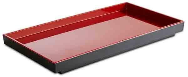 APS - Vassoio GN 1/3 &quot;Asia Plus&quot; 17,6 x 32,5 cm Rosso, Nero