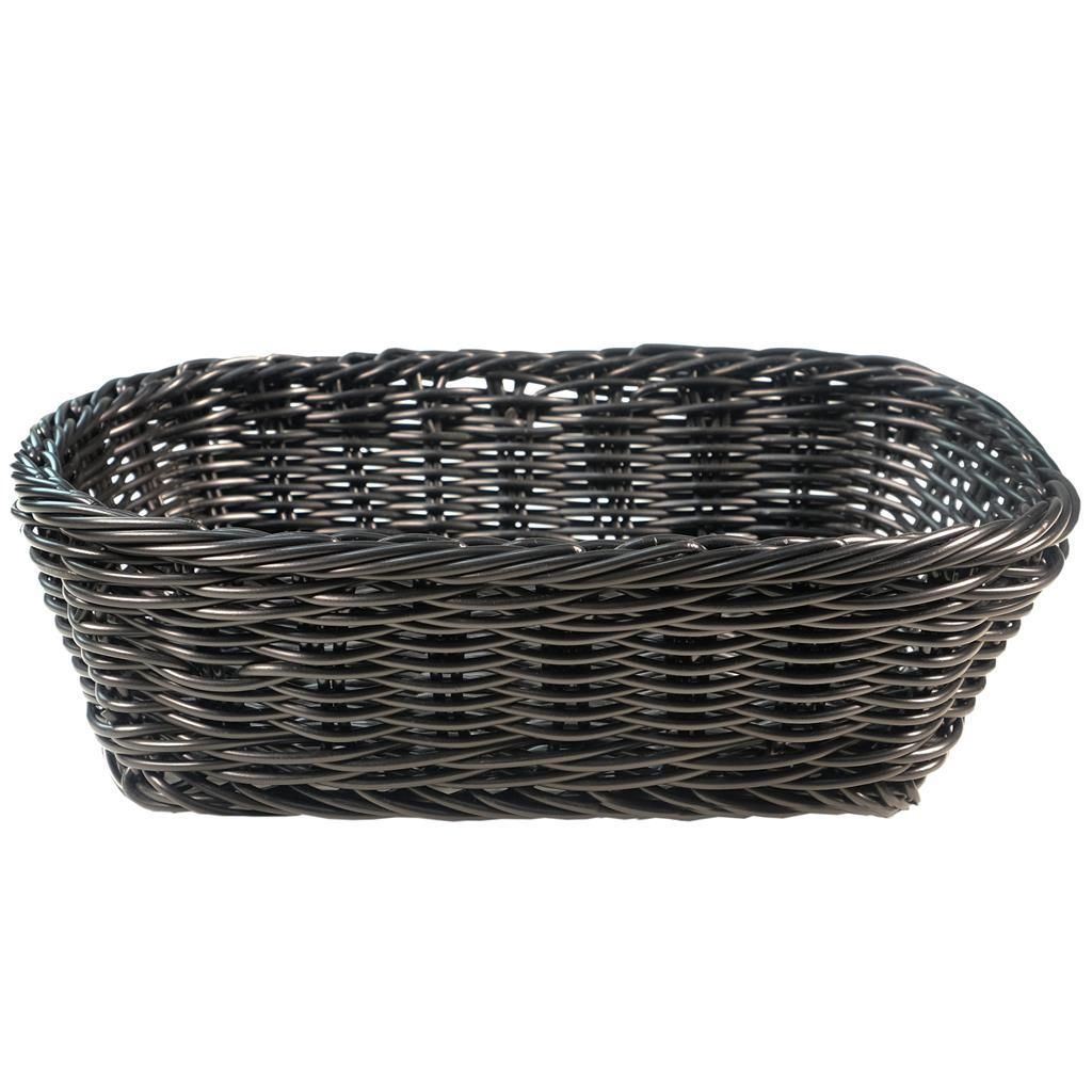 Tirolix - Cestino Rettangolare 26,5 x 19 cm Nero