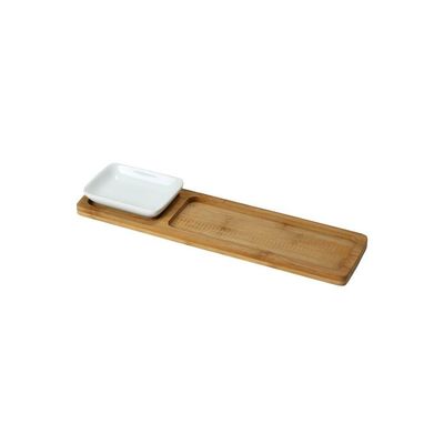Vassoio Rettangolare Con Ciotola 36 x 8 cm - Tirolix