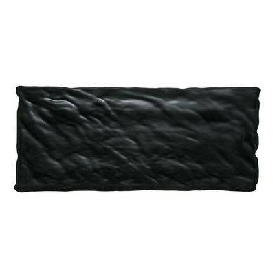 Tirolix - Vassoio Rettangolare 18 x 40 cm Nero Melamina Ardesia