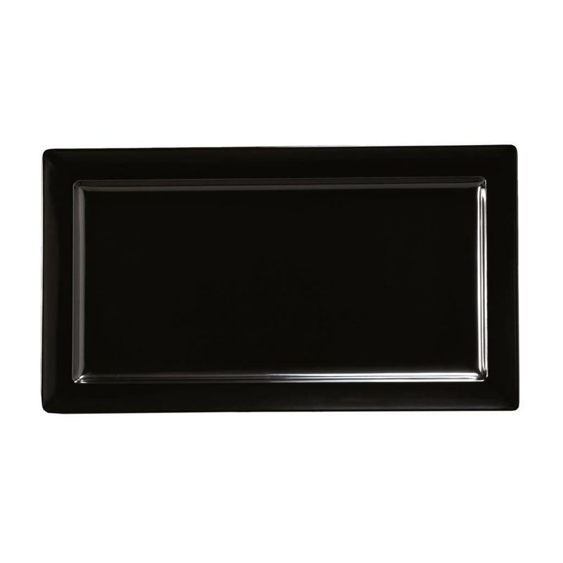 Tirolix - Vassoio Rettangolare 36 x 20,5 cm Nero Melamina