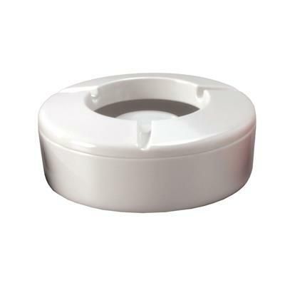 Tirolix - Posacenere Antivento 12,5 cm Bianco Melamina
