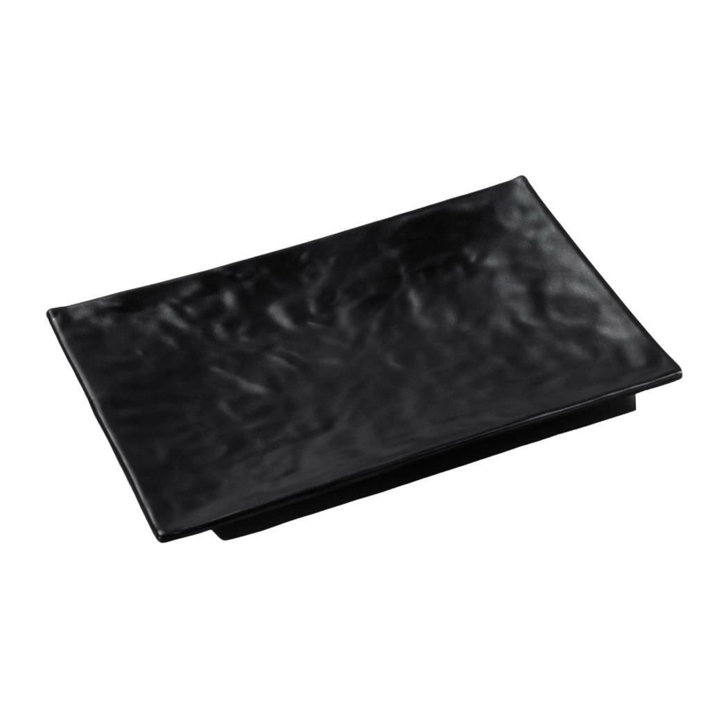Tirolix - Piatto Rettangolare 20 x 14 cm Nero Melamina