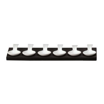 Cucchiai Appetizer Con Supporto Legno 35 x 10 cm - Tirolix