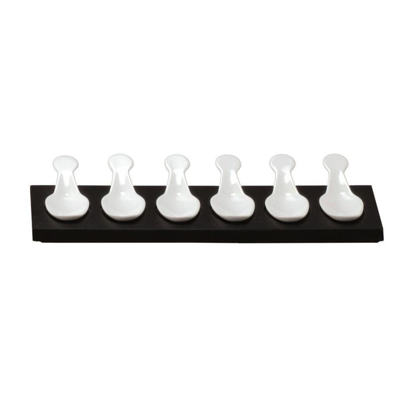 Cucchiai Appetizer Con Supporto Legno 32 x 11 cm - Tirolix