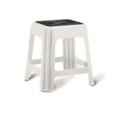 Sgabello 42 x 34 cm Bianco Novanta - Giganplast