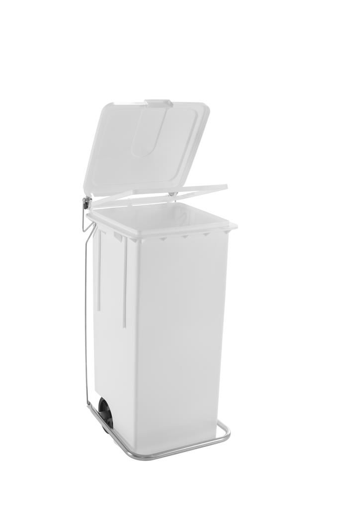 Bidone Con Coperchio 120 lt Bianco Max - Giganplast