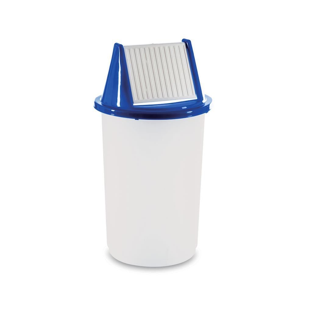 Bidone Con Coperchio 60 lt Bianco Ondina - Giganplast