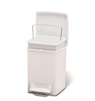 Pattumiera a Pedale 6 l Bianco Miniline - Giganplast