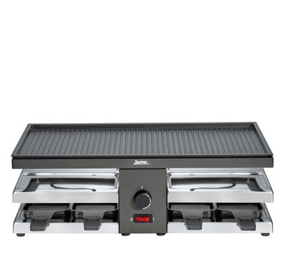 Spring - Raclette con piastra in alluminio nera 47 x 24 cm Raclette8 Fun