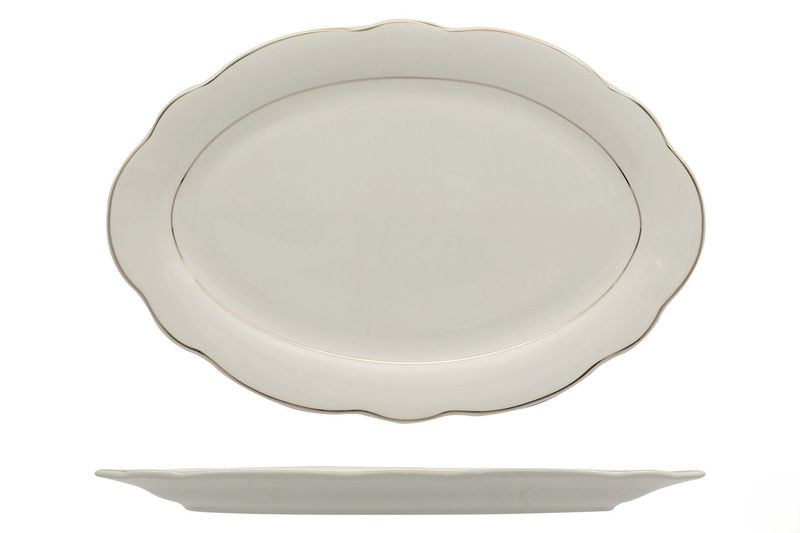 Feng - Piatto ovale 36 x 24,5 cm Grace Filo Oro