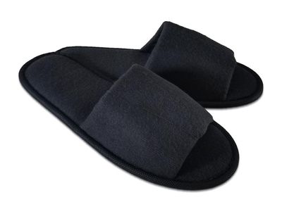Tirolix - Pantofole con punta aperta 28 cm Nero