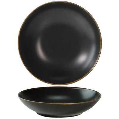 Costa Verde - Piatto Fondo Coupe 24 cm Saturno Gloomy Nero