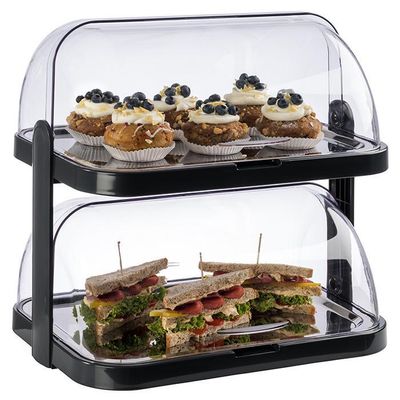 APS - Espositore refrigerante &quot;Doppeldecker&quot; 32 x 44 cm Nero
