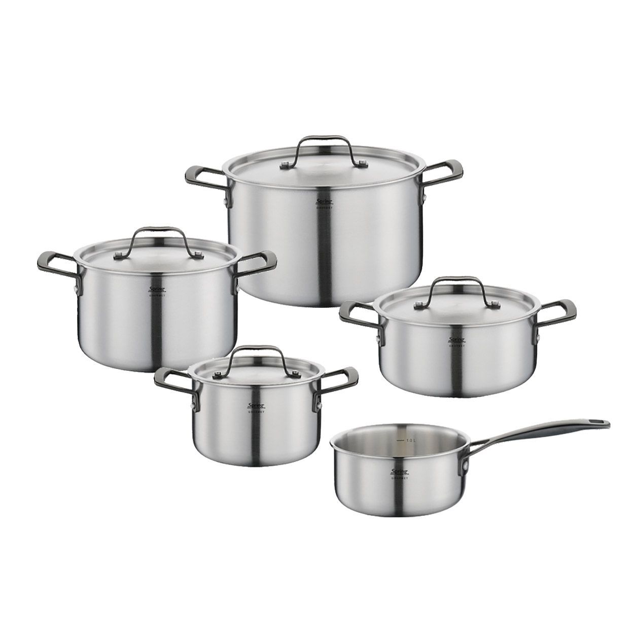 Spring - Set di pentole 5 pezzi Gourmet Black