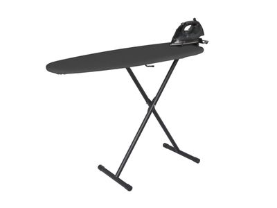Corby - Asse da stiro Oxford Premium con ferro da stiro grigio scuro