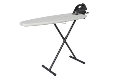 Corby - Asse da stiro Oxford Premium con ferro da stiro grigio chiaro