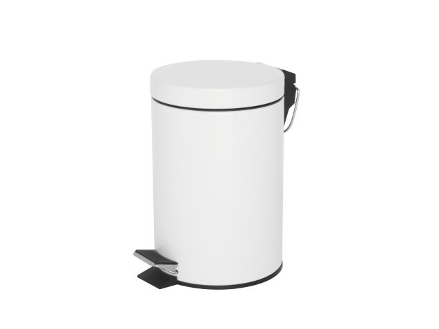 Corby - Pattumiera a pedale bianco Croft 3 l