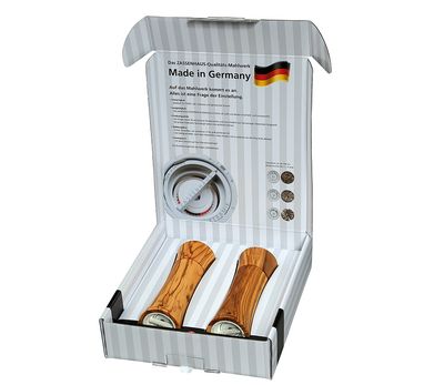 Set macina pepe e sale legno d&#39;ulivo 18 cm Frankfurt - Zassenhaus