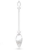 Tirolix - PENDENTE DI VETRO con DIAMANTI (4 ct.) - cristallo di rocca 350 mm
