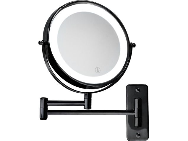 Corby - Specchio a led montaggio a parete 32 cm Winchester nero