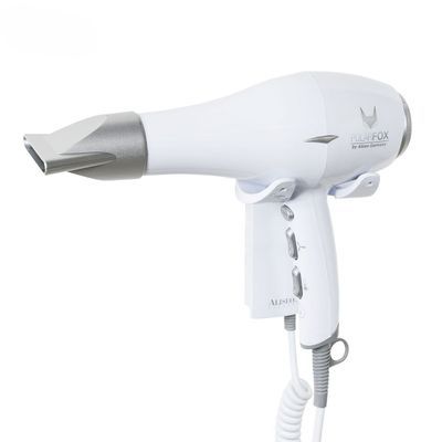 Aliseo - Asciugacapelli Polarfox con supporto a parete Hang-up e cavo e spina aggiuntiva 1875W