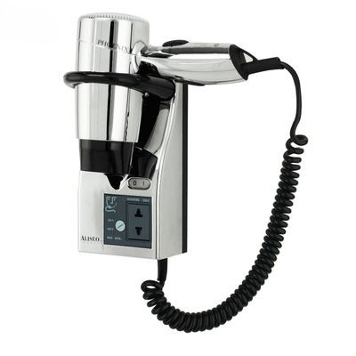 Aliseo - Asciugacapelli  Phoenix R cromo/nero con cavo e spina aggiuntiva 1200W