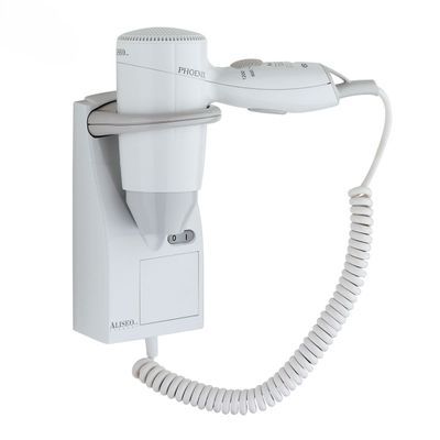 Aliseo - Asciugacapelli Phoenix B bianco/grigio con cavo e spina aggiuntiva 1200W
