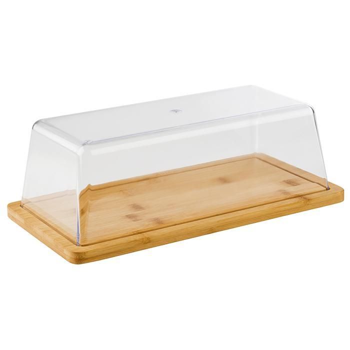 APS - Vassoio in legno con cupola 16,5 x 32 cm