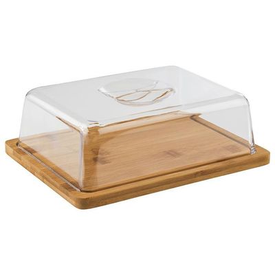 APS - Vassoio in legno con cupola 18,5 x 24 cm