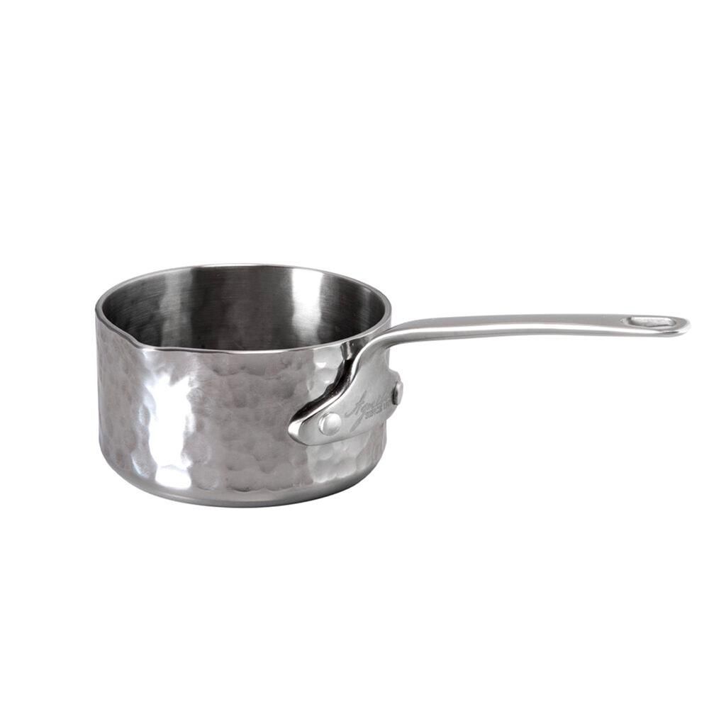 Agnelli - Casseruola 1 Manico Con Becco 8,5 cm Alu-Inox 5 Ply
