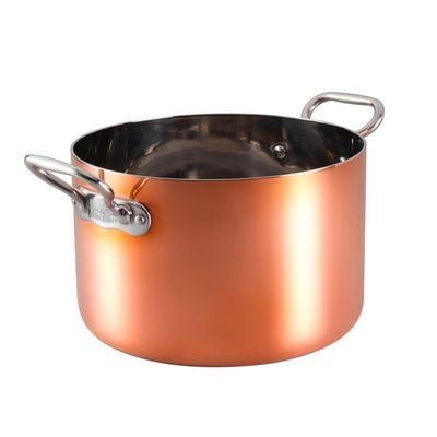 Agnelli - Casseruola Alta 2 Manici 20 cm Copper 4 Induzione