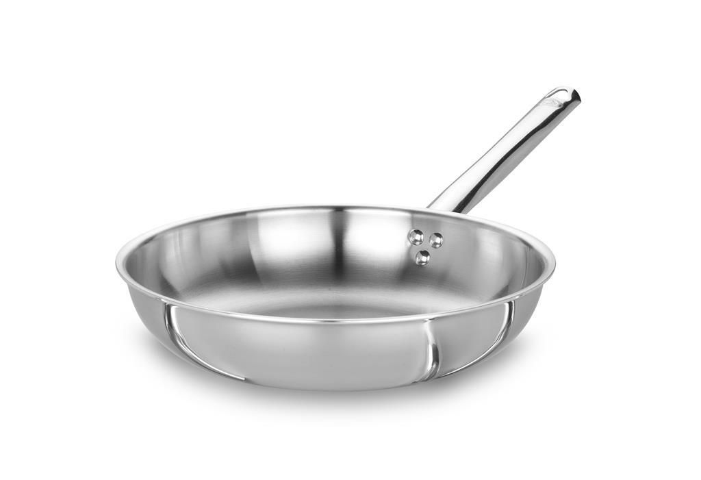 Agnelli - Padella Svasata Alta 1 Manico 32 cm Aluinox Trilaminato - 3 mm