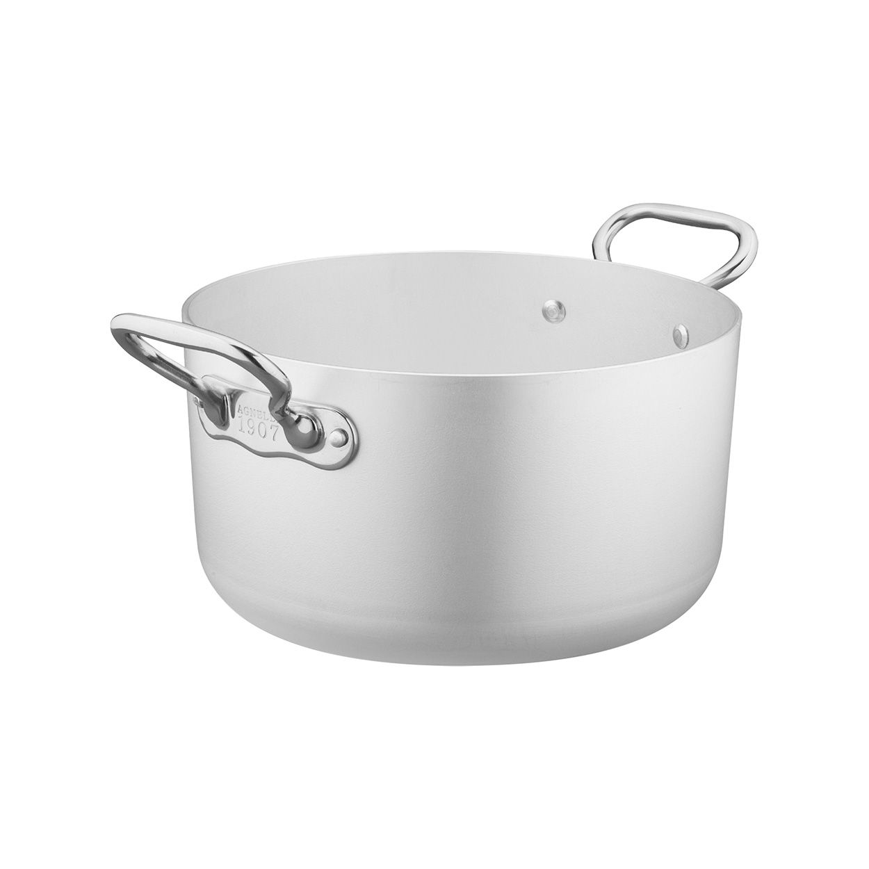 Agnelli - Casseruola Alta 2 Manici 24 cm Alluminio Induzione 1907 - 3 mm