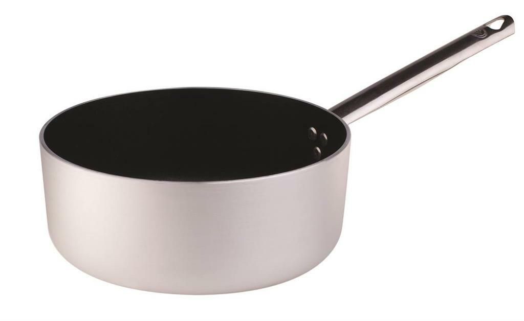 Agnelli - Casseruola Bassa 1 Manico 24 cm Alluminio Antiaderente - 3 mm