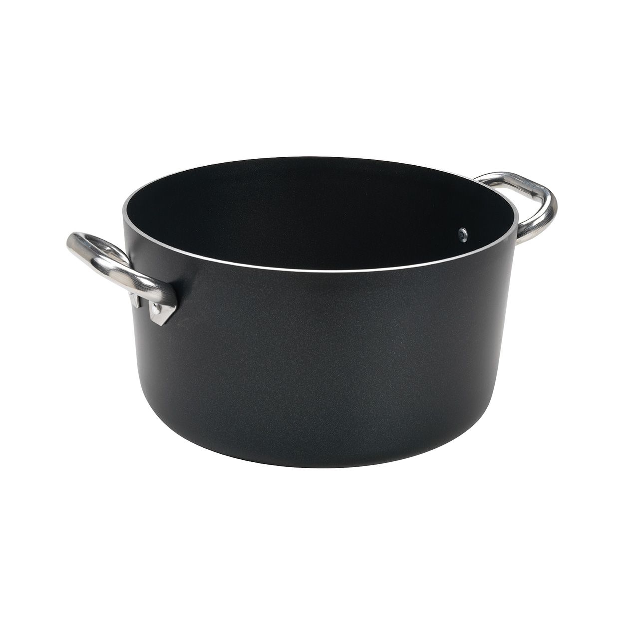 Agnelli - Casseruola Alta 2 Manici 32 cm Al Black - 3 mm
