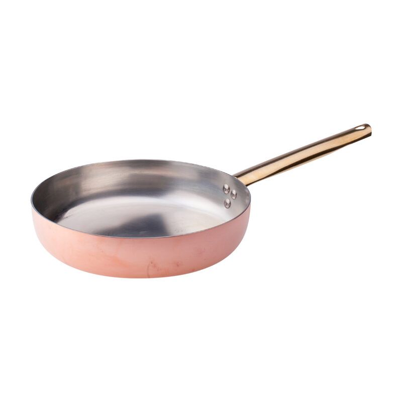 Agnelli - Padella 1 Manico 32 cm Rame Liscio Stagnato - 2 mm