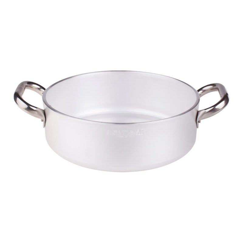 Agnelli - Casseruola Bassa 2 Manici 20 cm Alluminio - 5 mm - Radiante