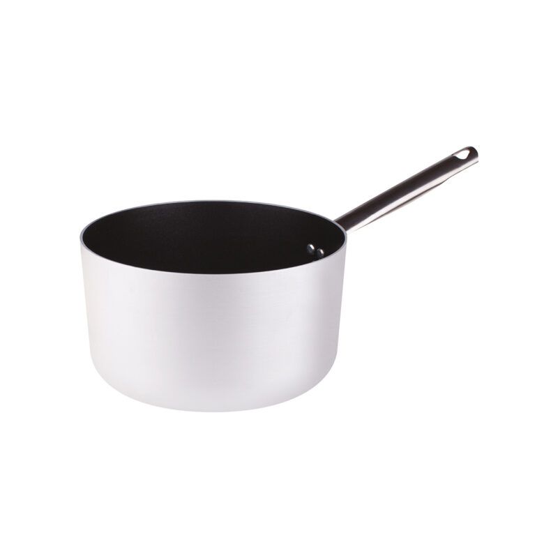 Agnelli - Casseruola Alta 1 Manico 18 cm Alluminio Antiaderente - 3 mm