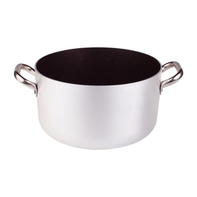 Agnelli - Casseruola Alta 2 Manici 32 cm Alluminio Antiaderente - 3 mm