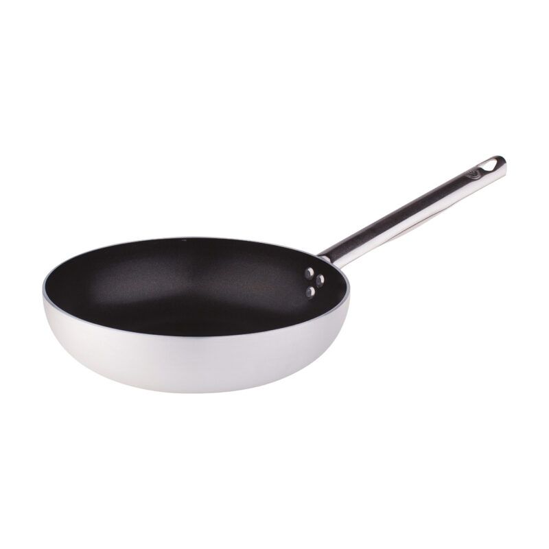 Agnelli - Padella Svasata Alta 1 Manico 36 cm Alluminio Antiaderente - 3 mm