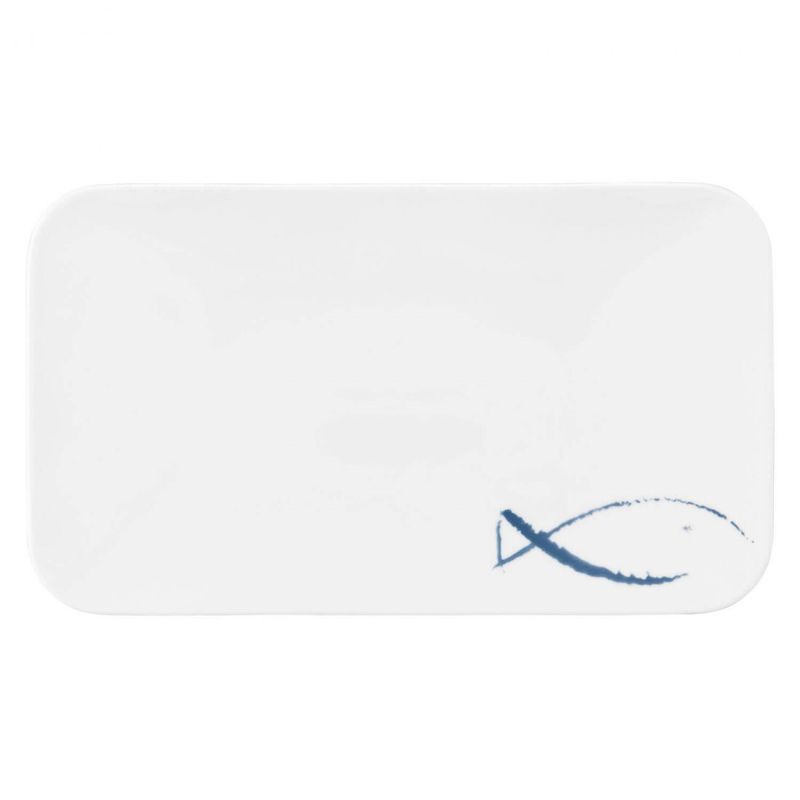 Seltmann - Coup fine dinning - Piatto coupe rettangolare 35x20cm M5385 Blue Sea
