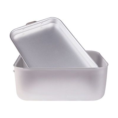 Agnelli - Brasiera Rettangolare Con Coperchio e Griglia 60 x 40 cm Alluminio 177 - 3 mm