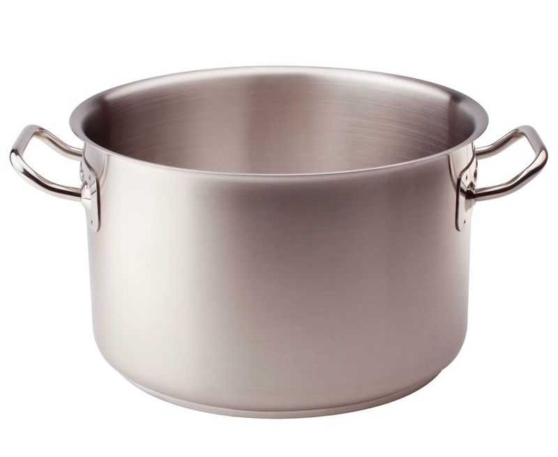 Agnelli - Casseruola Alta 2 Manici 16 cm Acciaio Inox Induzione - 3 mm