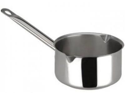 Agnelli - Casseruola Alta 1 Manico 14 cm Acciaio Inox Induzione - 3 mm